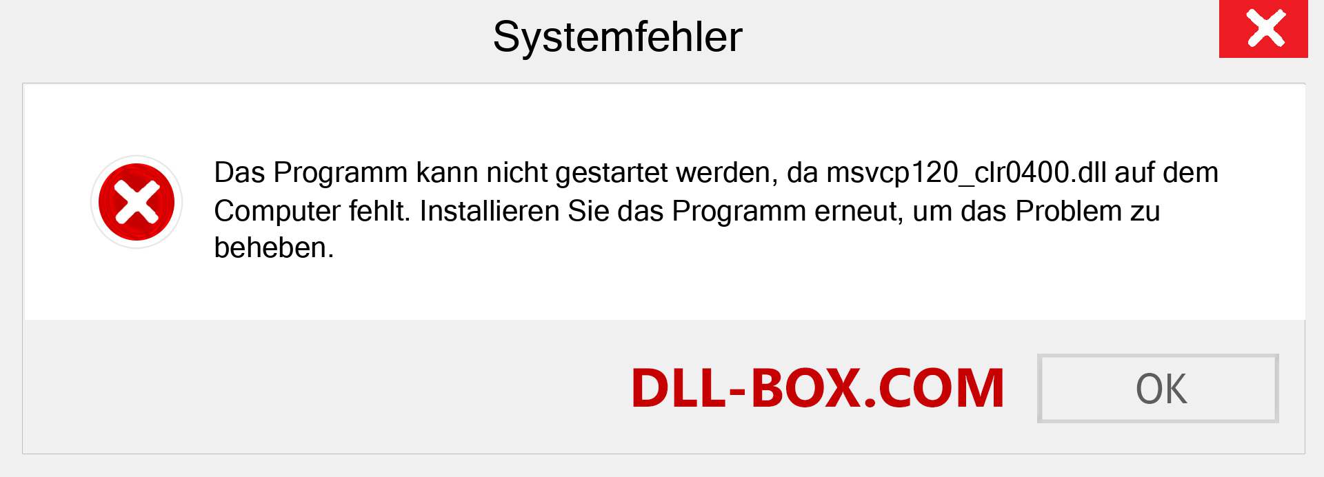 msvcp120_clr0400.dll-Datei fehlt?. Download für Windows 7, 8, 10 - Fix msvcp120_clr0400 dll Missing Error unter Windows, Fotos, Bildern