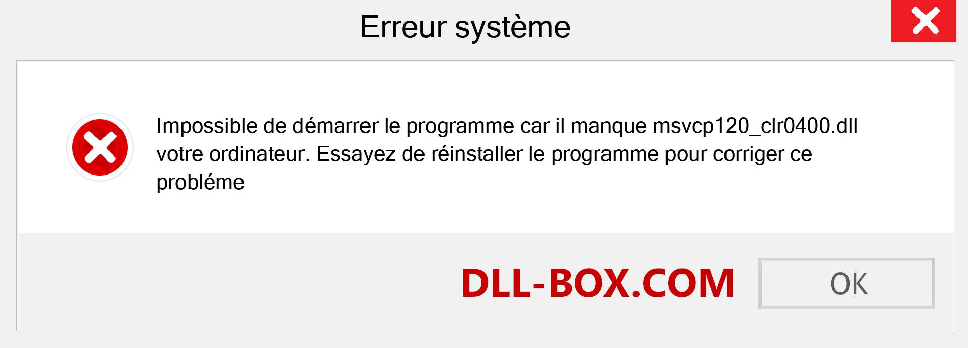 Le fichier msvcp120_clr0400.dll est manquant ?. Télécharger pour Windows 7, 8, 10 - Correction de l'erreur manquante msvcp120_clr0400 dll sur Windows, photos, images